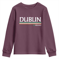 Dublin Ireland Youth Sweatshirt Ireland Flag Souvenirs St Patricks Day Shamrock