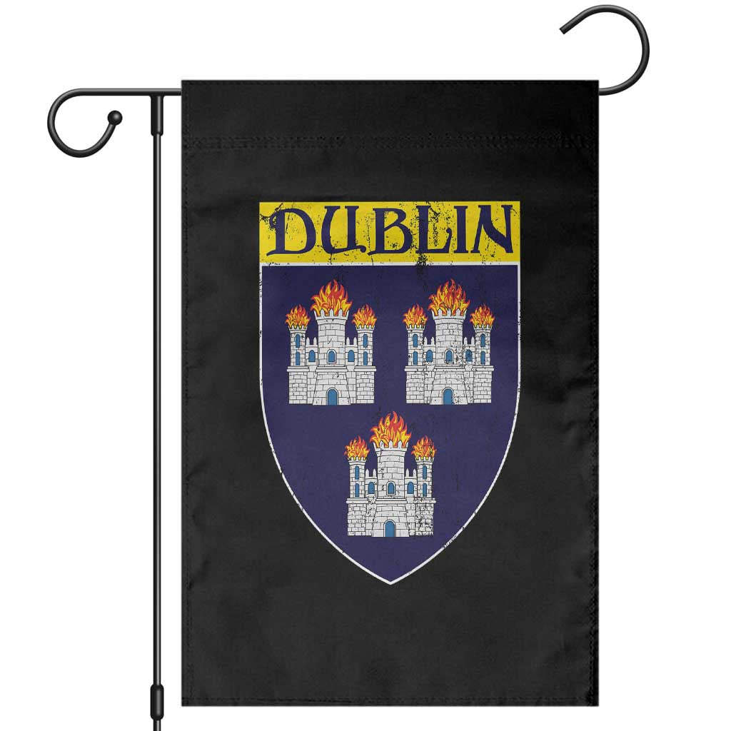 Dublin Ireland Garden Flag The Coat of Arms of Dublin Three Burning Castles