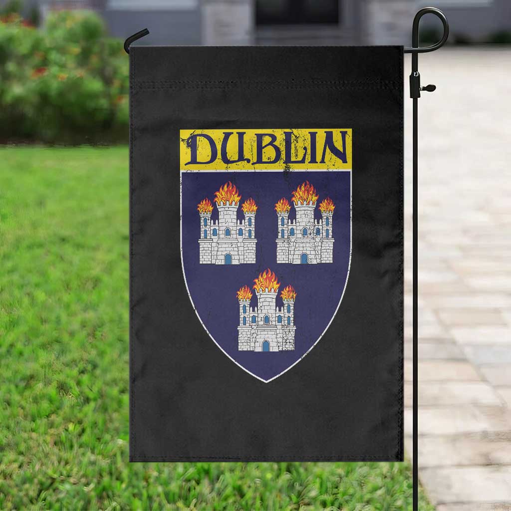 Dublin Ireland Garden Flag The Coat of Arms of Dublin Three Burning Castles