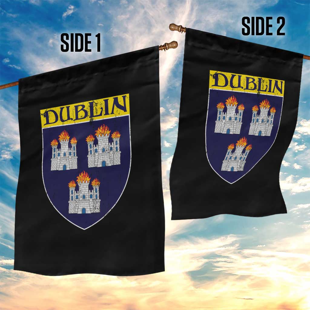 Dublin Ireland Garden Flag The Coat of Arms of Dublin Three Burning Castles