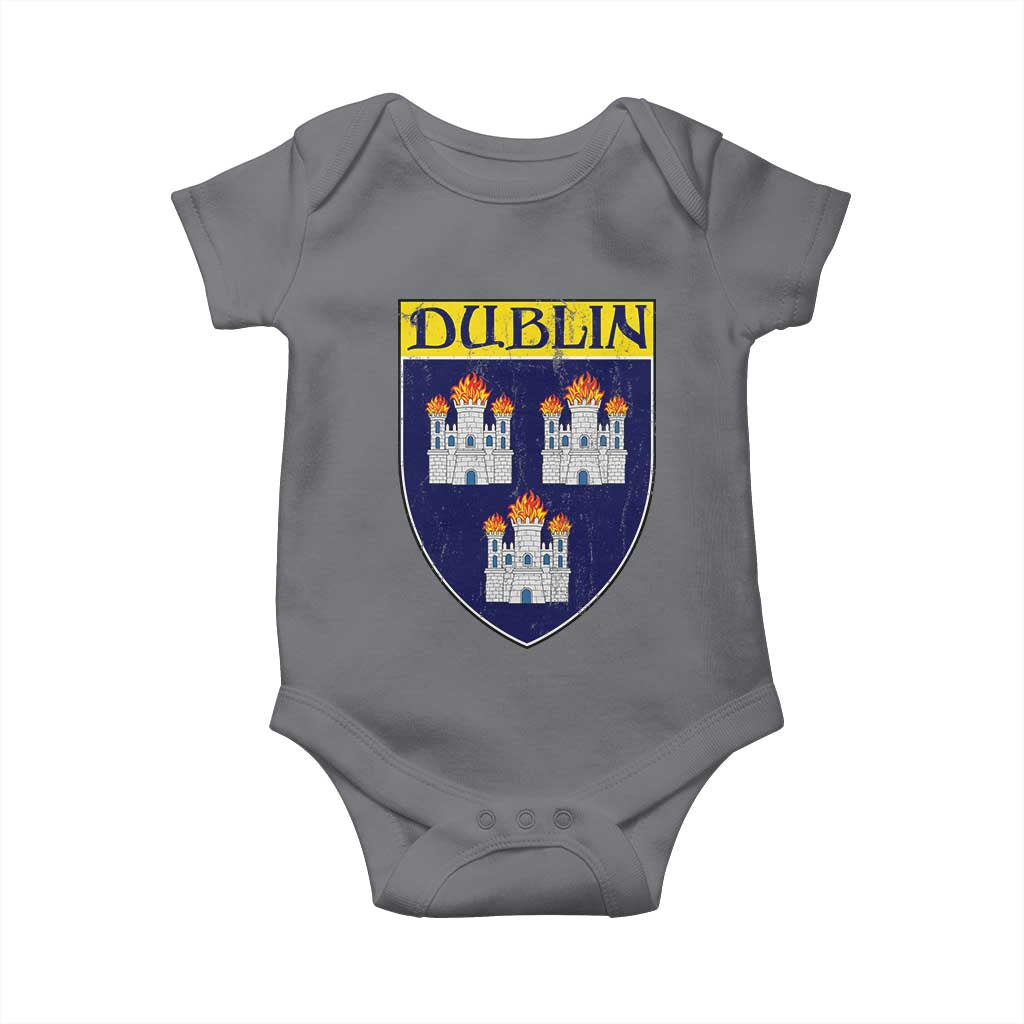 Dublin Ireland Baby Onesie The Coat of Arms of Dublin Three Burning Castles