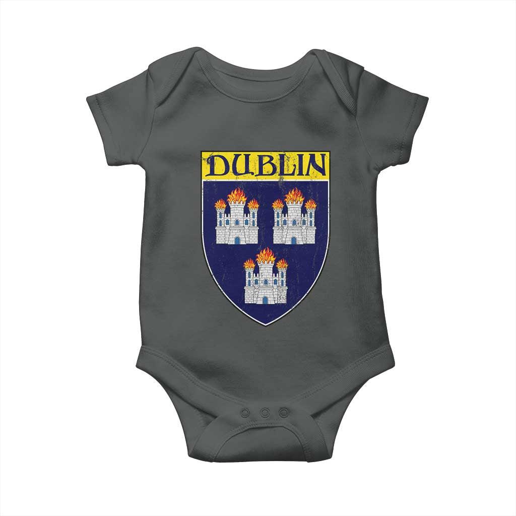 Dublin Ireland Baby Onesie The Coat of Arms of Dublin Three Burning Castles