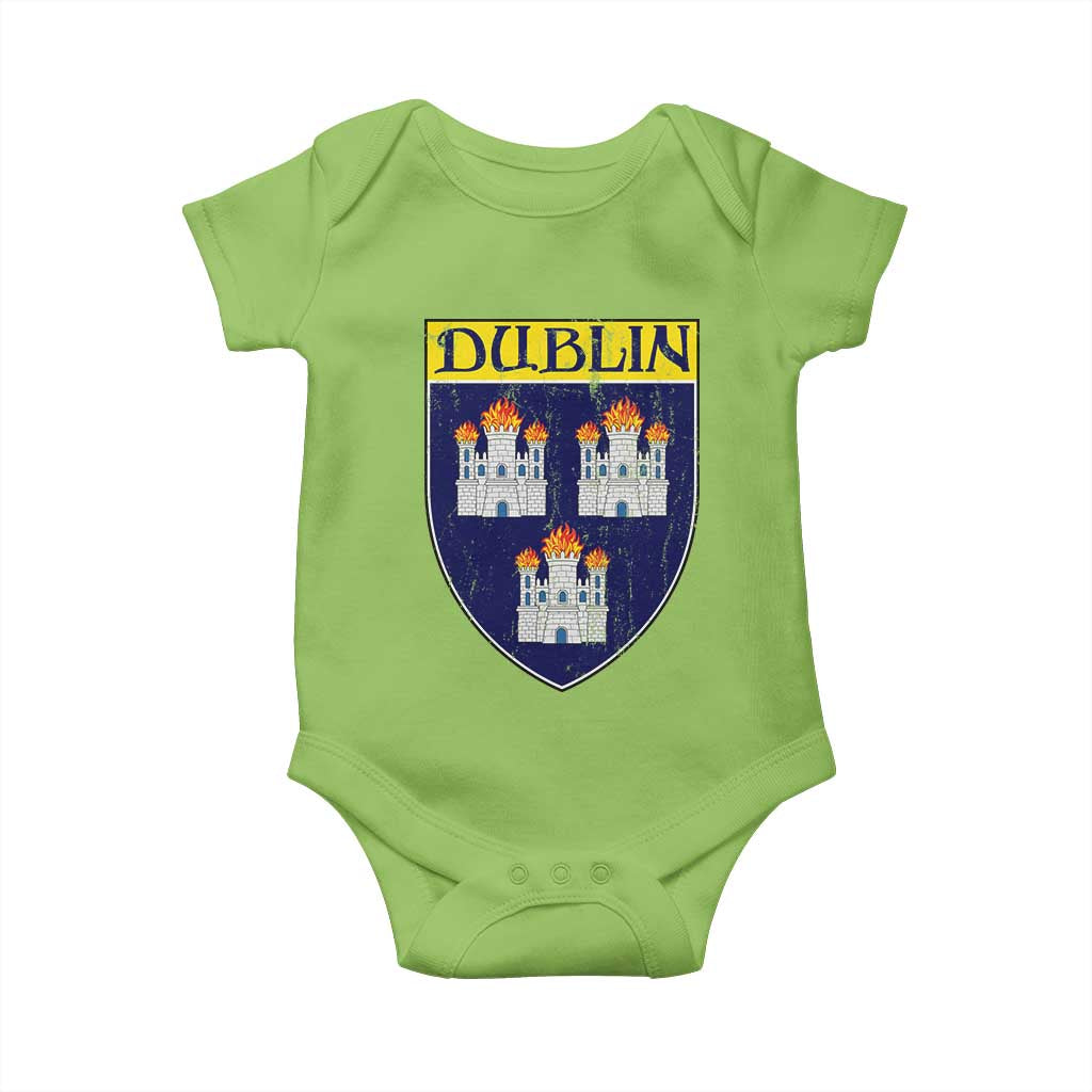 Dublin Ireland Baby Onesie The Coat of Arms of Dublin Three Burning Castles