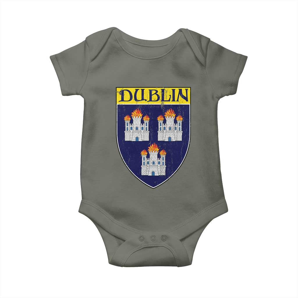 Dublin Ireland Baby Onesie The Coat of Arms of Dublin Three Burning Castles
