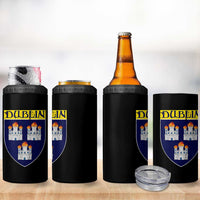 Dublin Ireland 4 in 1 Can Cooler Tumbler The Coat of Arms of Dublin Three Burning Castles