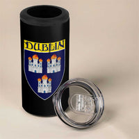 Dublin Ireland 4 in 1 Can Cooler Tumbler The Coat of Arms of Dublin Three Burning Castles