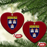 Dublin Ireland Ceramic Ornament The Coat of Arms of Dublin Three Burning Castles