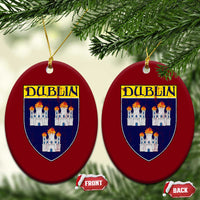 Dublin Ireland Ceramic Ornament The Coat of Arms of Dublin Three Burning Castles