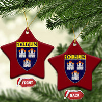 Dublin Ireland Ceramic Ornament The Coat of Arms of Dublin Three Burning Castles