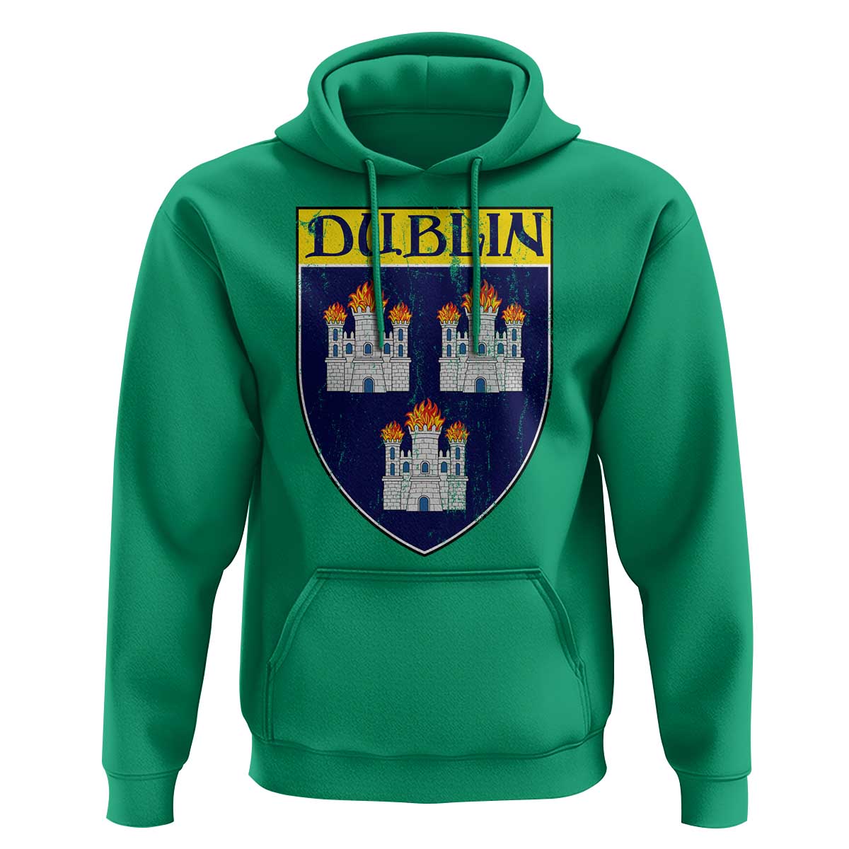Dublin Ireland Hoodie The Coat of Arms of Dublin Three Burning Castles