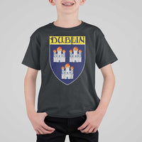 Dublin Ireland T Shirt For Kid The Coat of Arms of Dublin Three Burning Castles