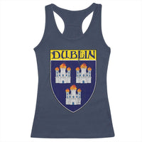 Dublin Ireland Racerback Tank Top The Coat of Arms of Dublin Three Burning Castles