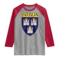 Dublin Ireland Raglan Shirt The Coat of Arms of Dublin Three Burning Castles