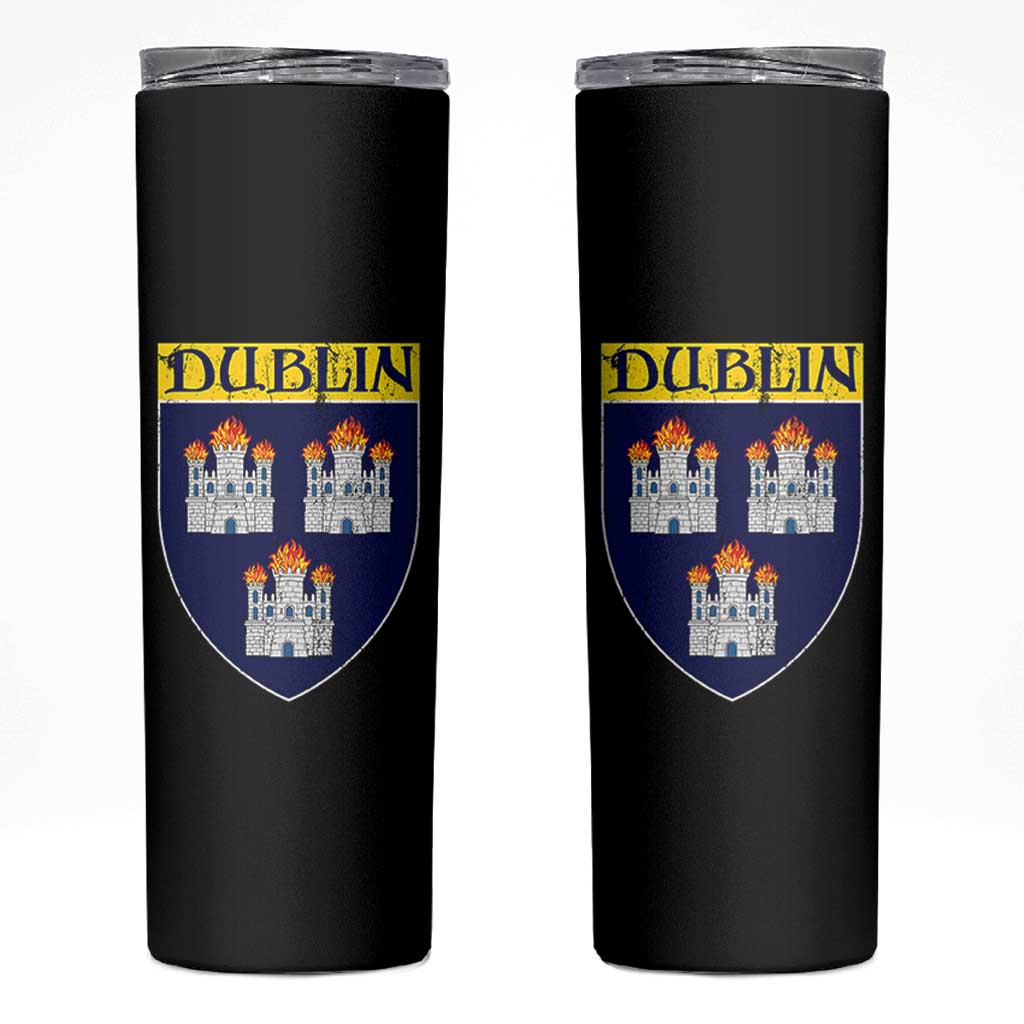 Dublin Ireland Skinny Tumbler The Coat of Arms of Dublin Three Burning Castles
