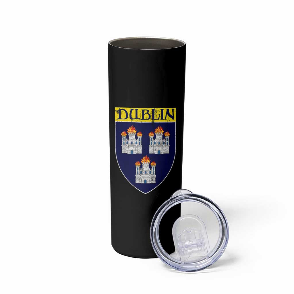 Dublin Ireland Skinny Tumbler The Coat of Arms of Dublin Three Burning Castles