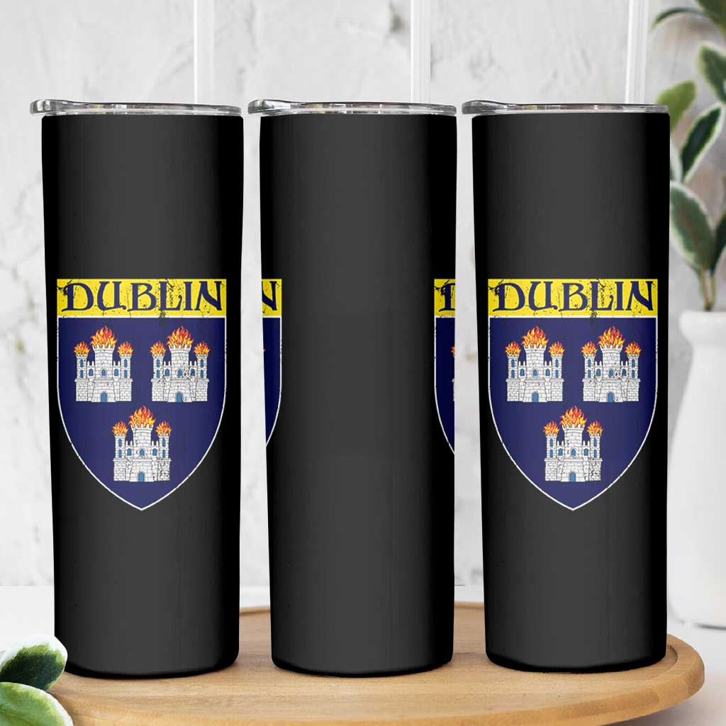 Dublin Ireland Skinny Tumbler The Coat of Arms of Dublin Three Burning Castles
