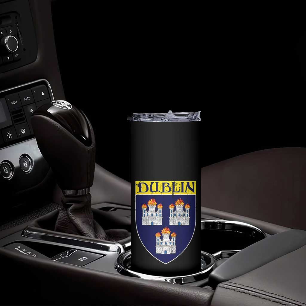 Dublin Ireland Skinny Tumbler The Coat of Arms of Dublin Three Burning Castles