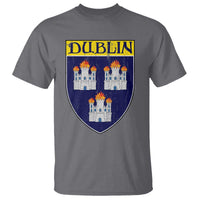 Dublin Ireland T Shirt The Coat of Arms of Dublin Three Burning Castles