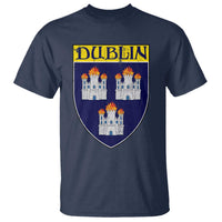 Dublin Ireland T Shirt The Coat of Arms of Dublin Three Burning Castles