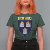 Dublin Ireland T Shirt For Women The Coat of Arms of Dublin Three Burning Castles