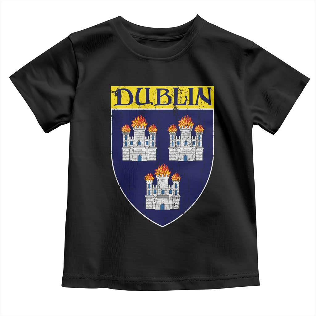 Dublin Ireland Toddler T Shirt The Coat of Arms of Dublin Three Burning Castles