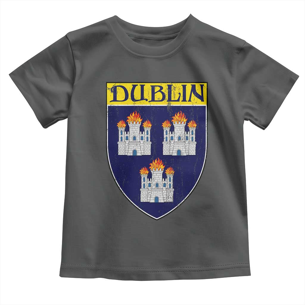 Dublin Ireland Toddler T Shirt The Coat of Arms of Dublin Three Burning Castles