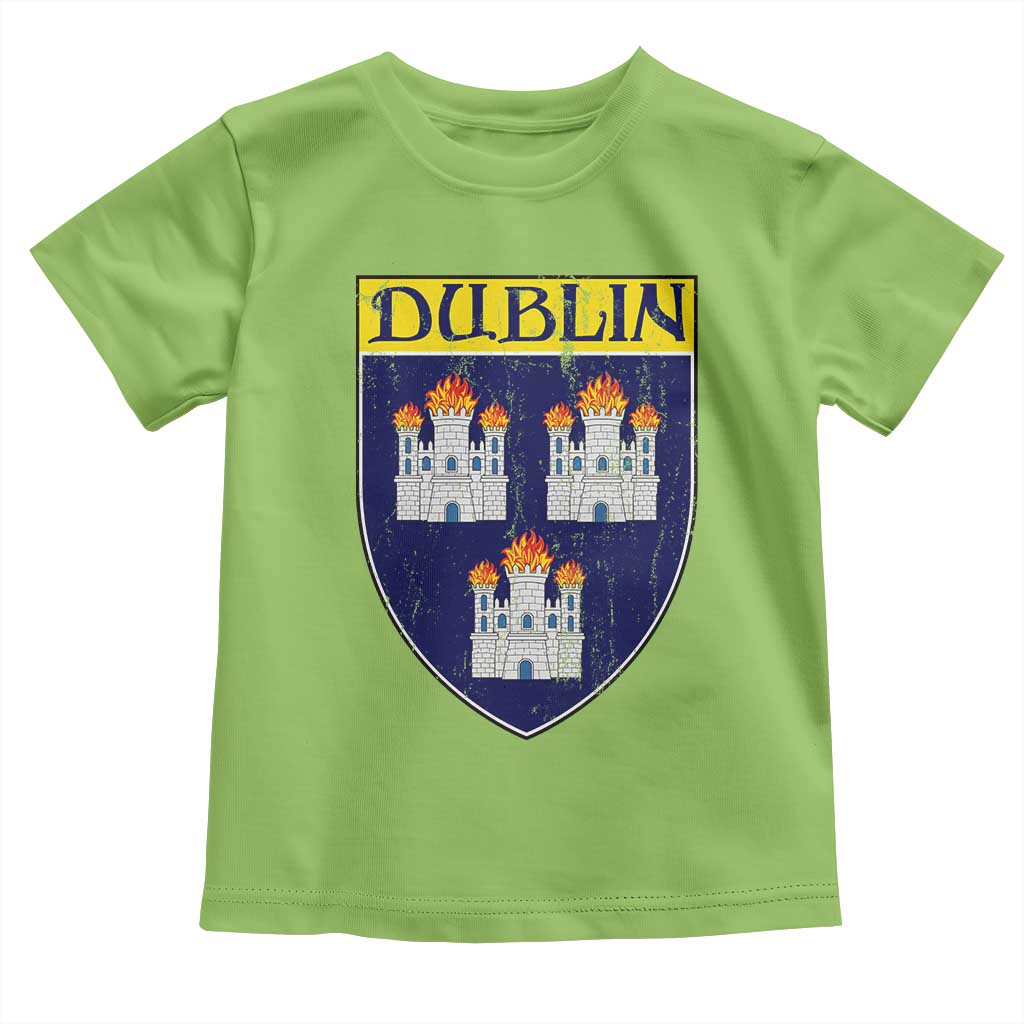 Dublin Ireland Toddler T Shirt The Coat of Arms of Dublin Three Burning Castles