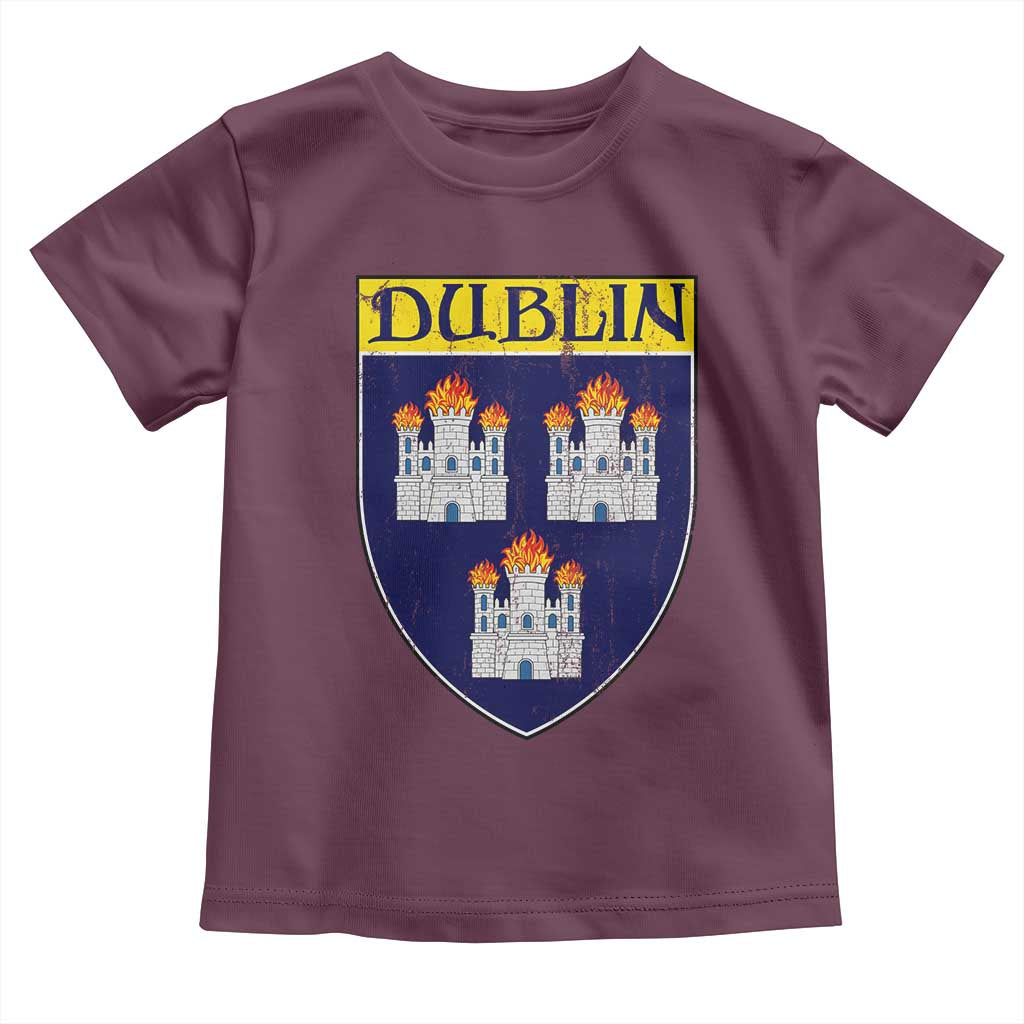 Dublin Ireland Toddler T Shirt The Coat of Arms of Dublin Three Burning Castles