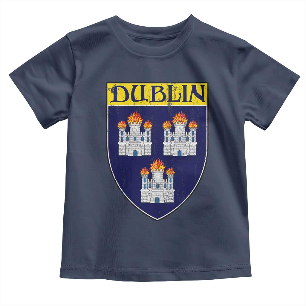 Dublin Ireland Toddler T Shirt The Coat of Arms of Dublin Three Burning Castles