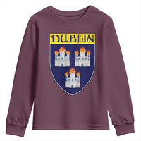 Dublin Ireland Youth Sweatshirt The Coat of Arms of Dublin Three Burning Castles