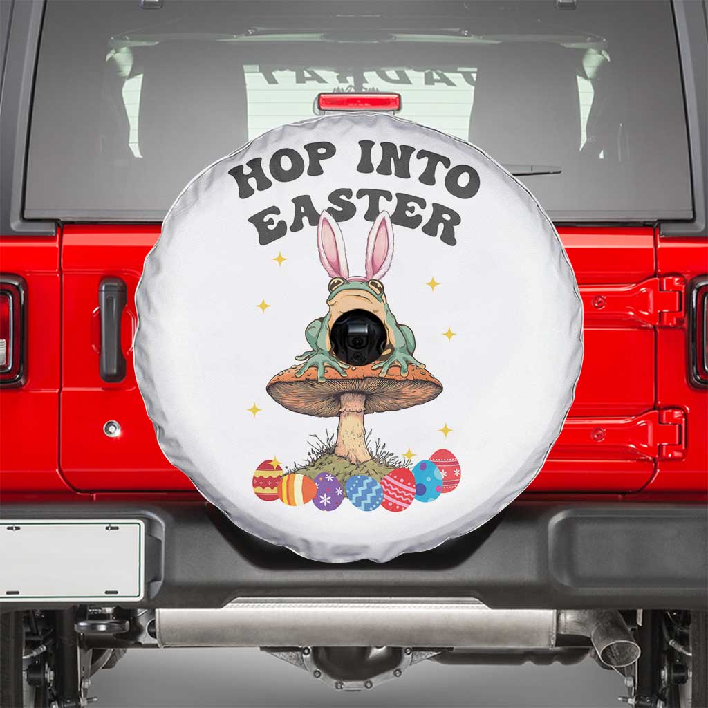 Funny Hop Into Easter Spare Tire Cover Easter Day Frog Bunny Egg