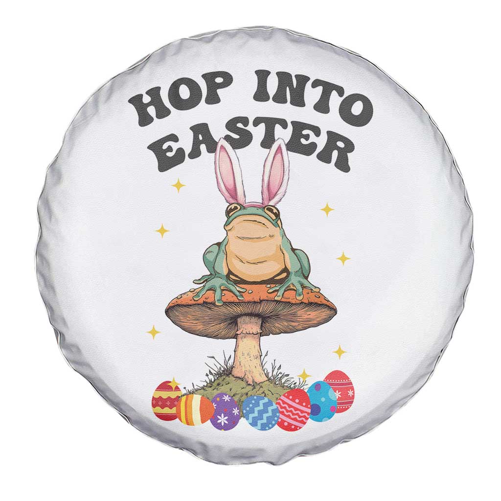 Funny Hop Into Easter Spare Tire Cover Easter Day Frog Bunny Egg