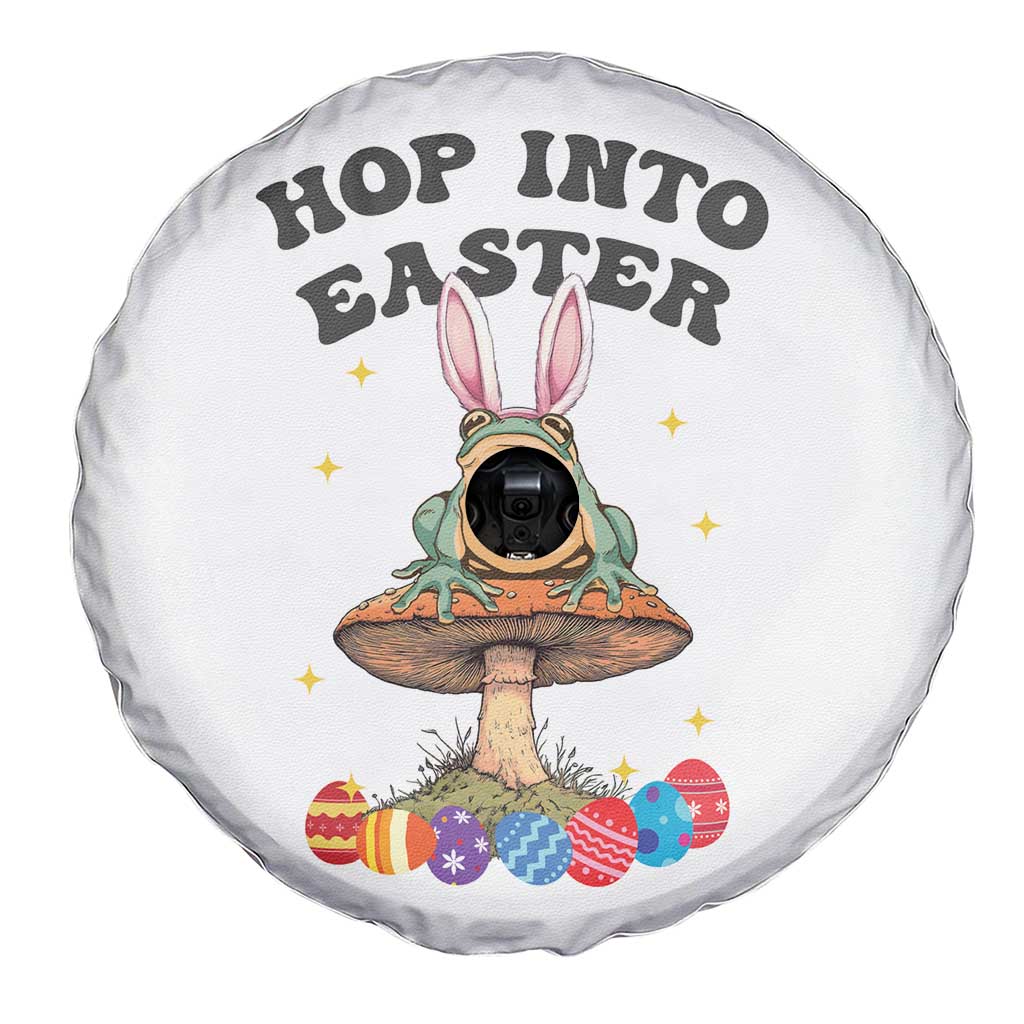 Funny Hop Into Easter Spare Tire Cover Easter Day Frog Bunny Egg
