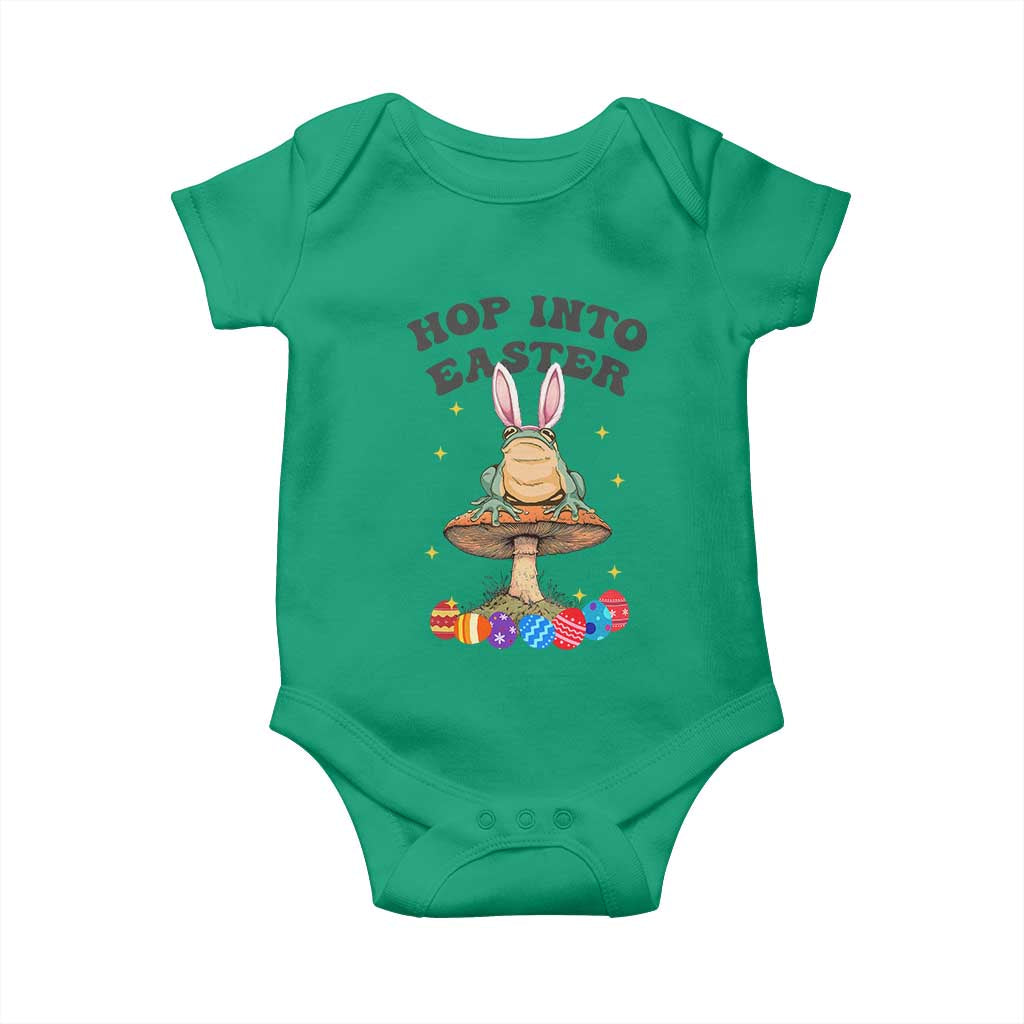 Funny Hop Into Easter Baby Onesie Easter Day Frog Bunny Egg