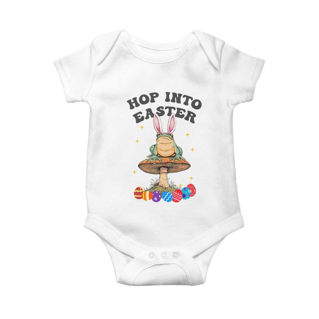 Funny Hop Into Easter Baby Onesie Easter Day Frog Bunny Egg