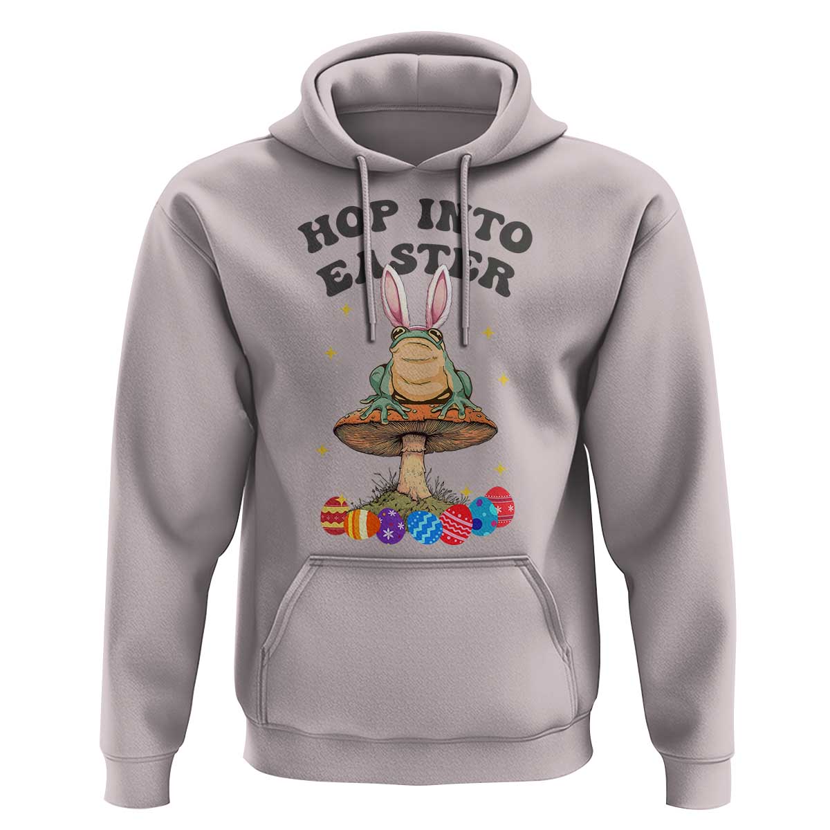 Funny Hop Into Easter Hoodie Easter Day Frog Bunny Egg