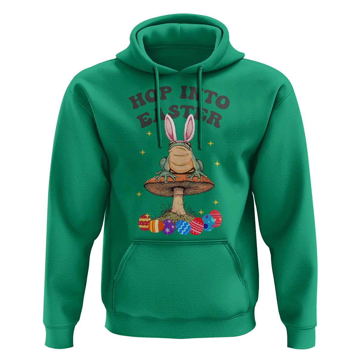 Funny Hop Into Easter Hoodie Easter Day Frog Bunny Egg