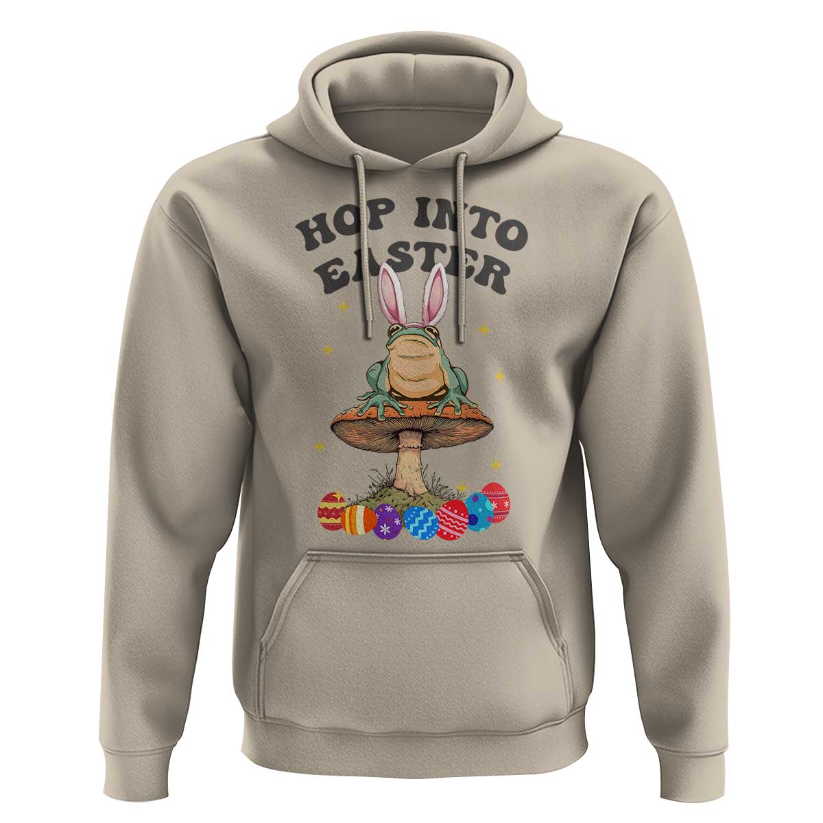 Funny Hop Into Easter Hoodie Easter Day Frog Bunny Egg
