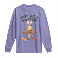 Funny Hop Into Easter Long Sleeve Shirt Easter Day Frog Bunny Egg