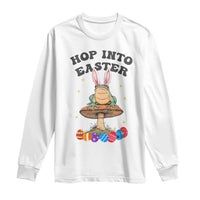 Funny Hop Into Easter Long Sleeve Shirt Easter Day Frog Bunny Egg