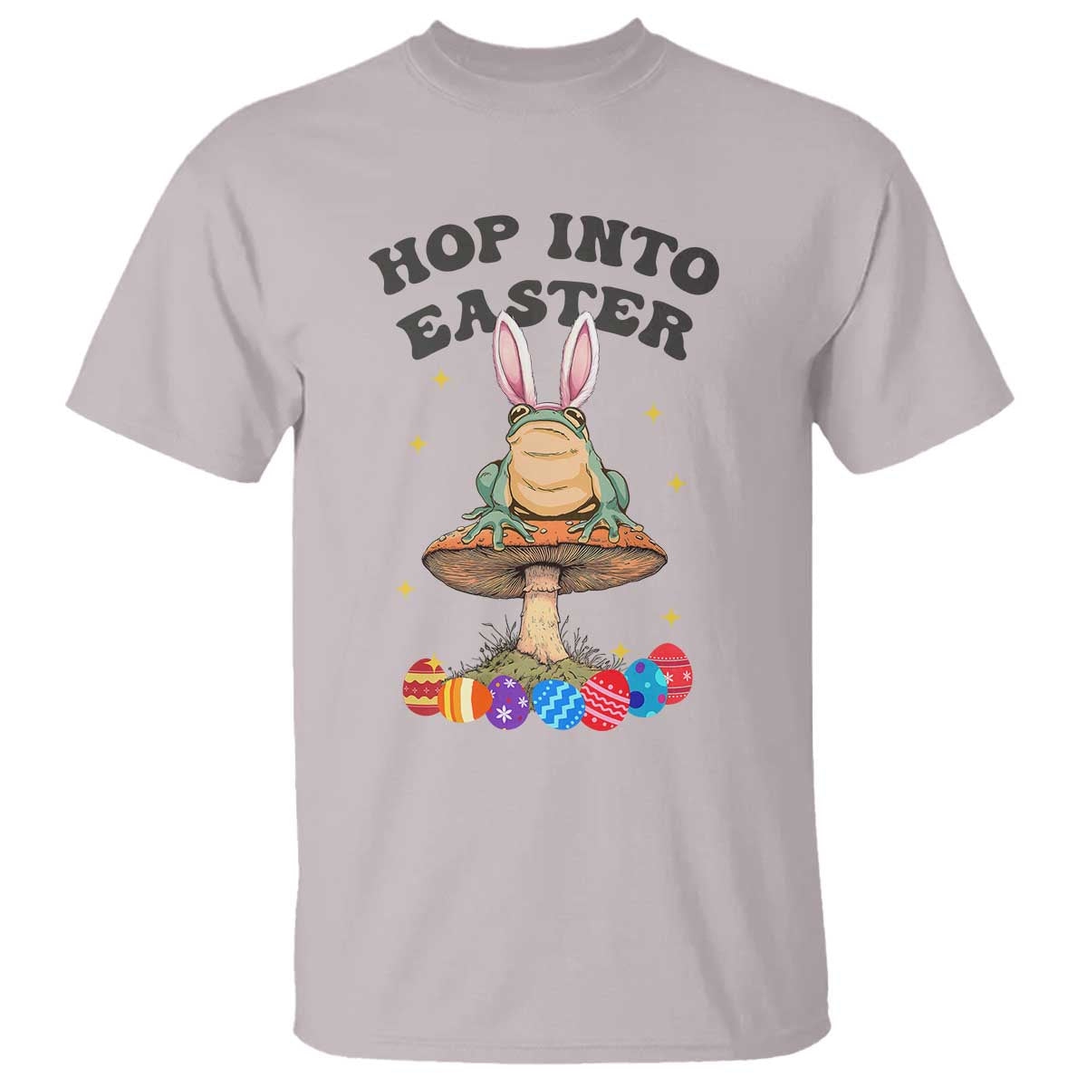 Funny Hop Into Easter T Shirt Easter Day Frog Bunny Egg