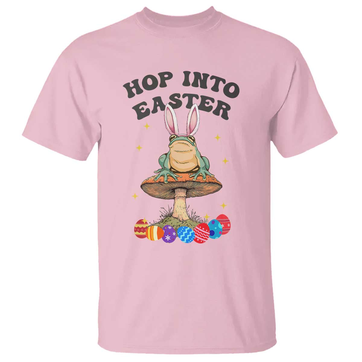 Funny Hop Into Easter T Shirt Easter Day Frog Bunny Egg
