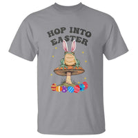 Funny Hop Into Easter T Shirt Easter Day Frog Bunny Egg
