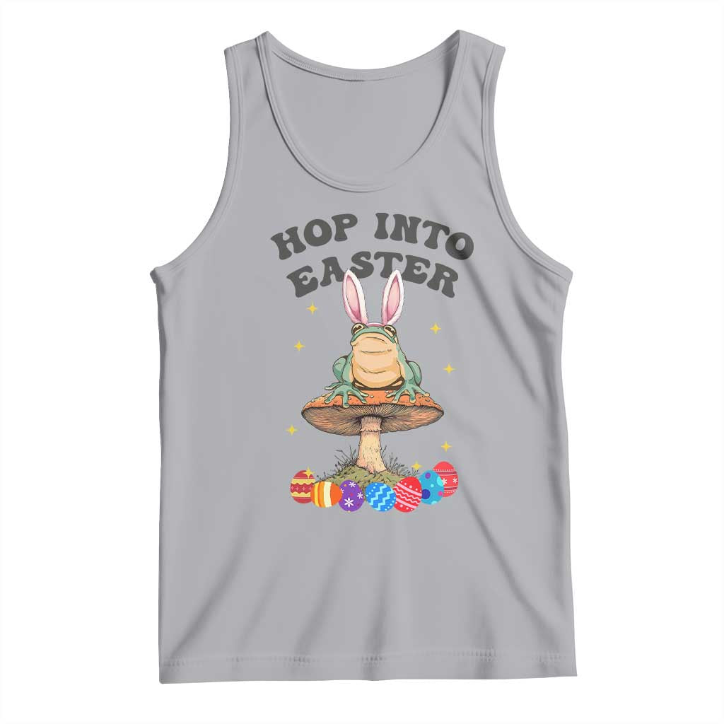 Funny Hop Into Easter Tank Top Easter Day Frog Bunny Egg