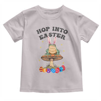 Funny Hop Into Easter Toddler T Shirt Easter Day Frog Bunny Egg