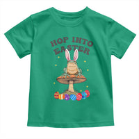 Funny Hop Into Easter Toddler T Shirt Easter Day Frog Bunny Egg
