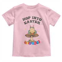 Funny Hop Into Easter Toddler T Shirt Easter Day Frog Bunny Egg