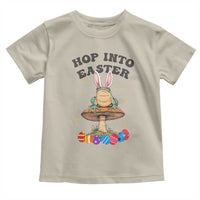Funny Hop Into Easter Toddler T Shirt Easter Day Frog Bunny Egg