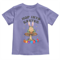 Funny Hop Into Easter Toddler T Shirt Easter Day Frog Bunny Egg