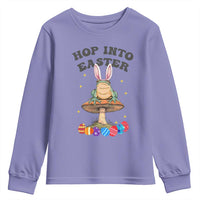 Funny Hop Into Easter Youth Sweatshirt Easter Day Frog Bunny Egg